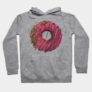 pink glassed donut Hoodie